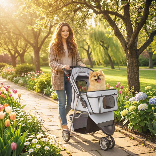Passeggino per cani - cani, pieghevole