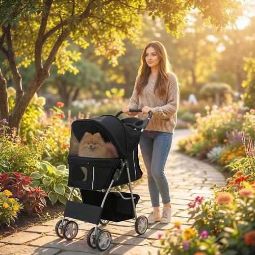 Passeggino per cani pieghevole - per,