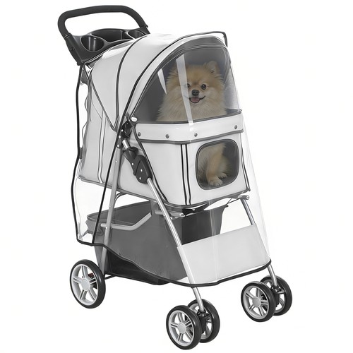 Pawhut passeggino per cani - pawhut,