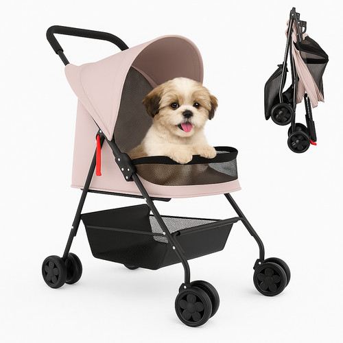 Passeggino pieghevole per cani - pieghevole,